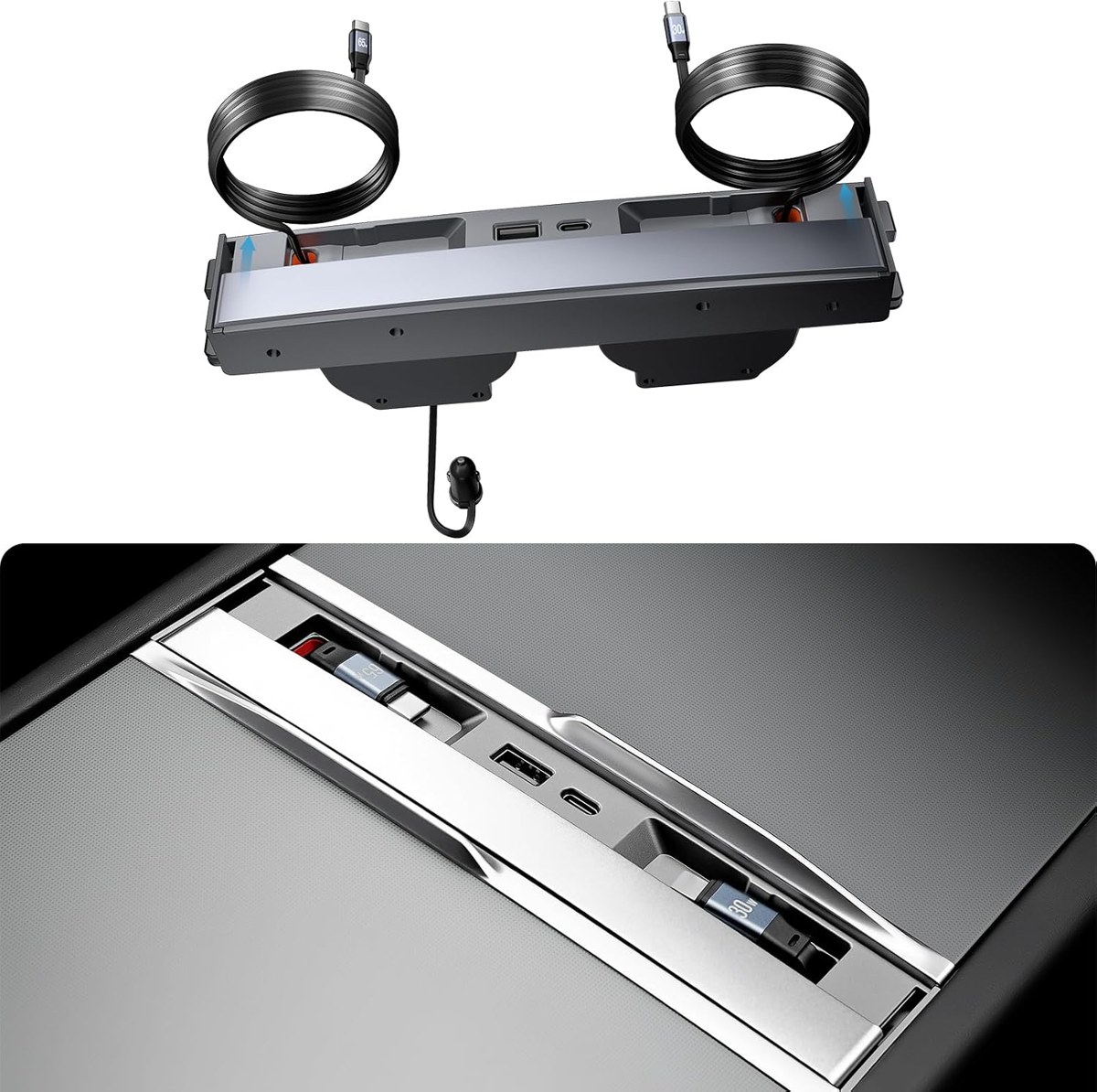 YONZEE 4-in-1 Charging Hub for Tesla Center Console