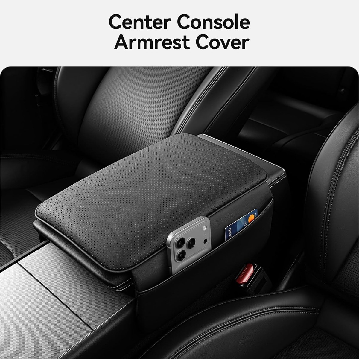 YONZEE Center Console Cover with Storage Pockets