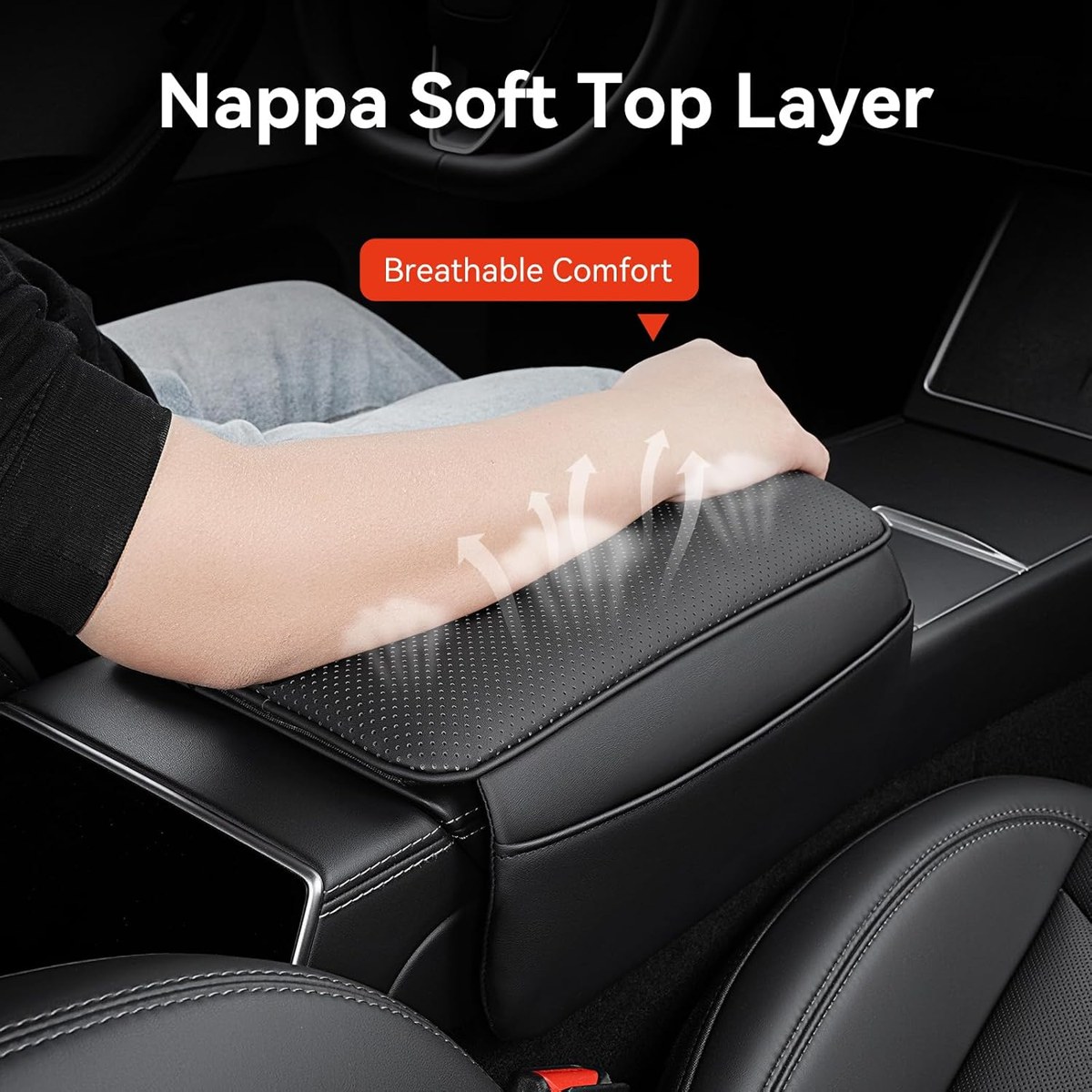 YONZEE Center Console Cover with Storage Pockets