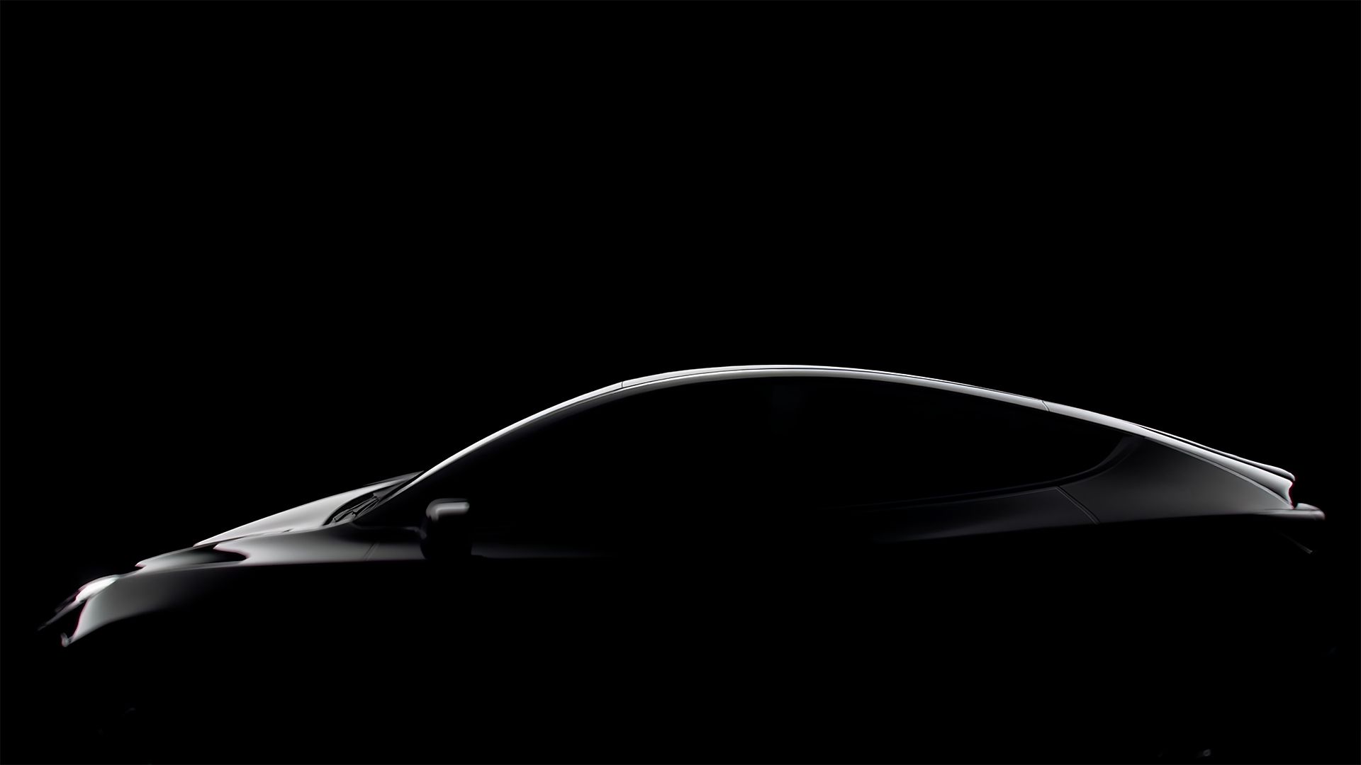 Tesla silhouette at night